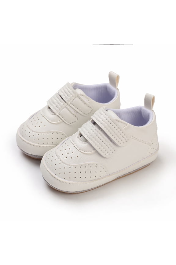 Toddler Shoes Spring and Autumn Children Baby Toddler Shoes Boys and Girls Flat Bottom Non Slip Lightweight Boys Sneaker Size 6,White