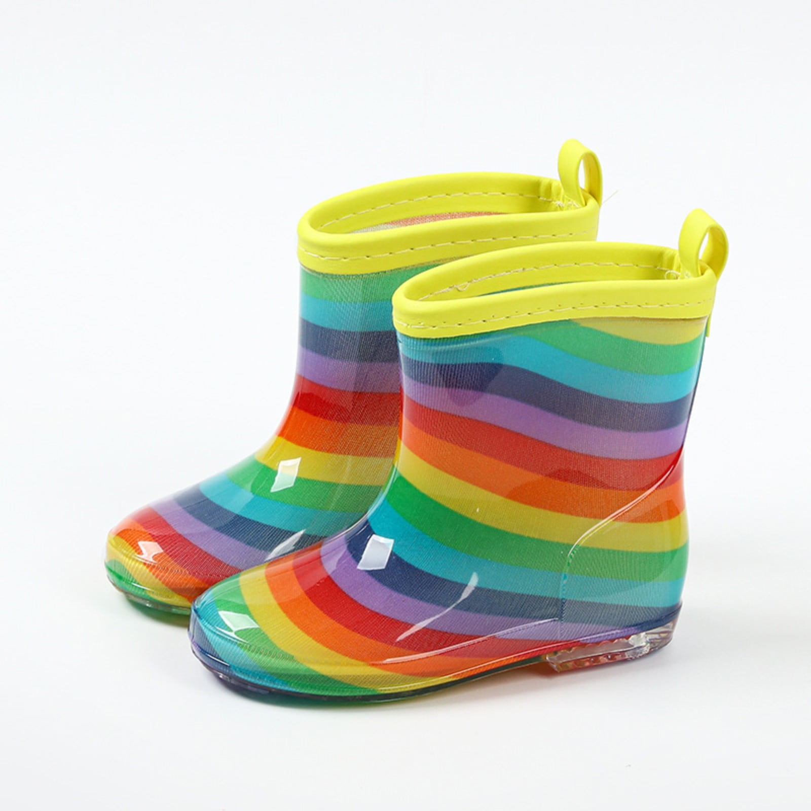 LEEy-world Toddler Shoes Toddler Rain Boots Rain Boots Short Rain Boots for Toddler Easy On Lightweight Snow Boots for Girls Size 11 Toddler (Yellow, 9.5 Toddler)
