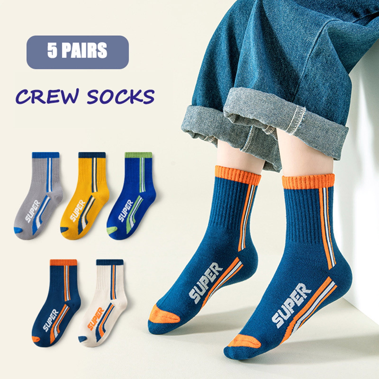LEEy-world Toddler Socks Boys Girls Socks Cotton Sport School Novelty ...