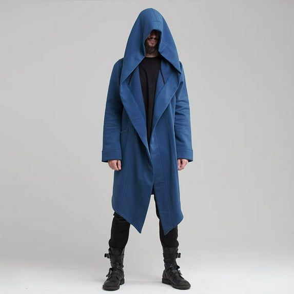 LEEy-world Walk Men'S Fashion Long Sleeve Hoodies Lightweight Pullover V Neck Sweatshirt Sweatshirt Blue,M