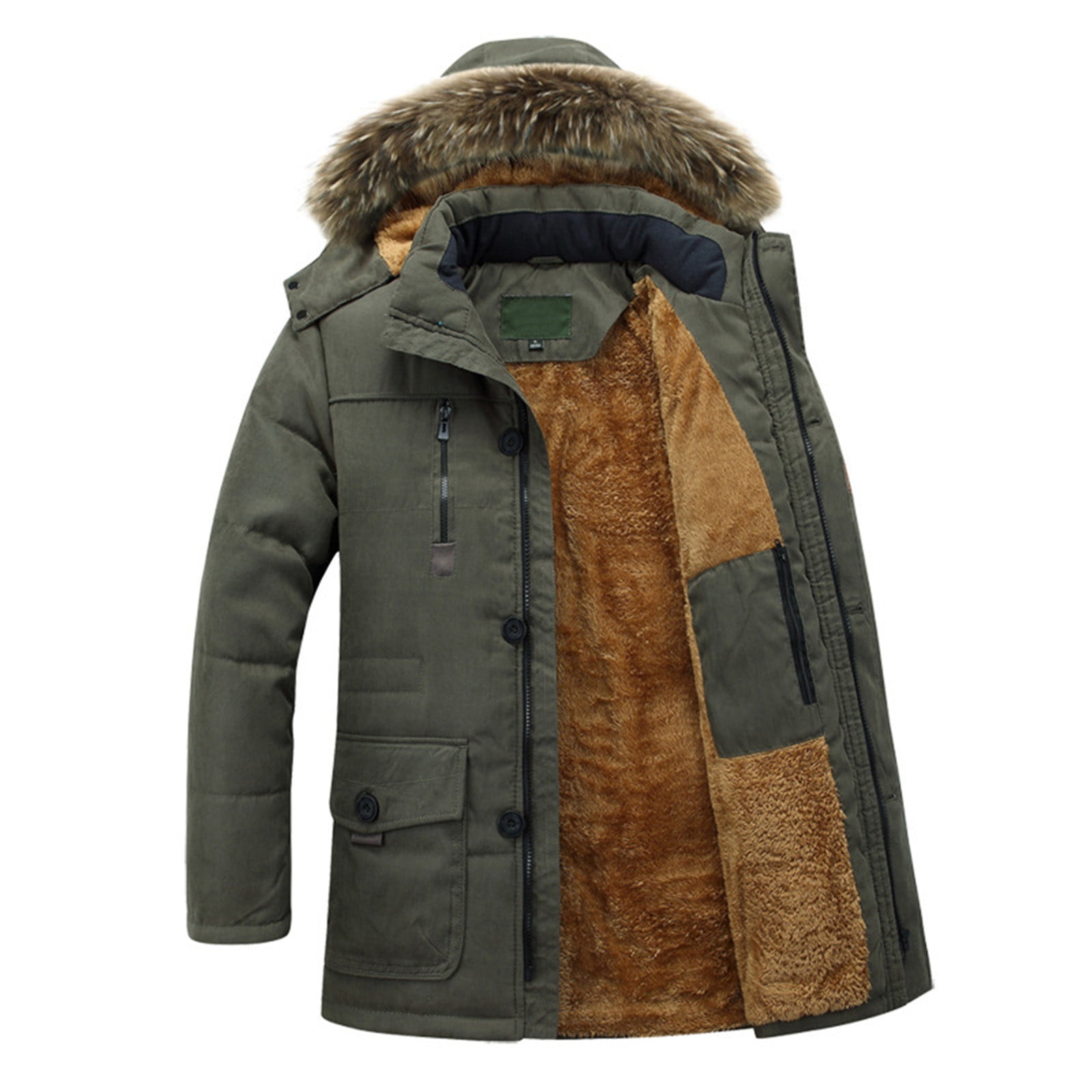 LEEy-world Winter Coat Men's Padded Jackets Winter Full