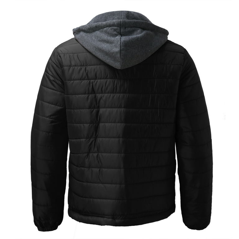 LEEy-world Winter Coats For Men Men's Full-Zip Softshell Winter Jacket,  Waterproof Lined Jacket, Outdoor Sport Windproof Jackets Black,3XL