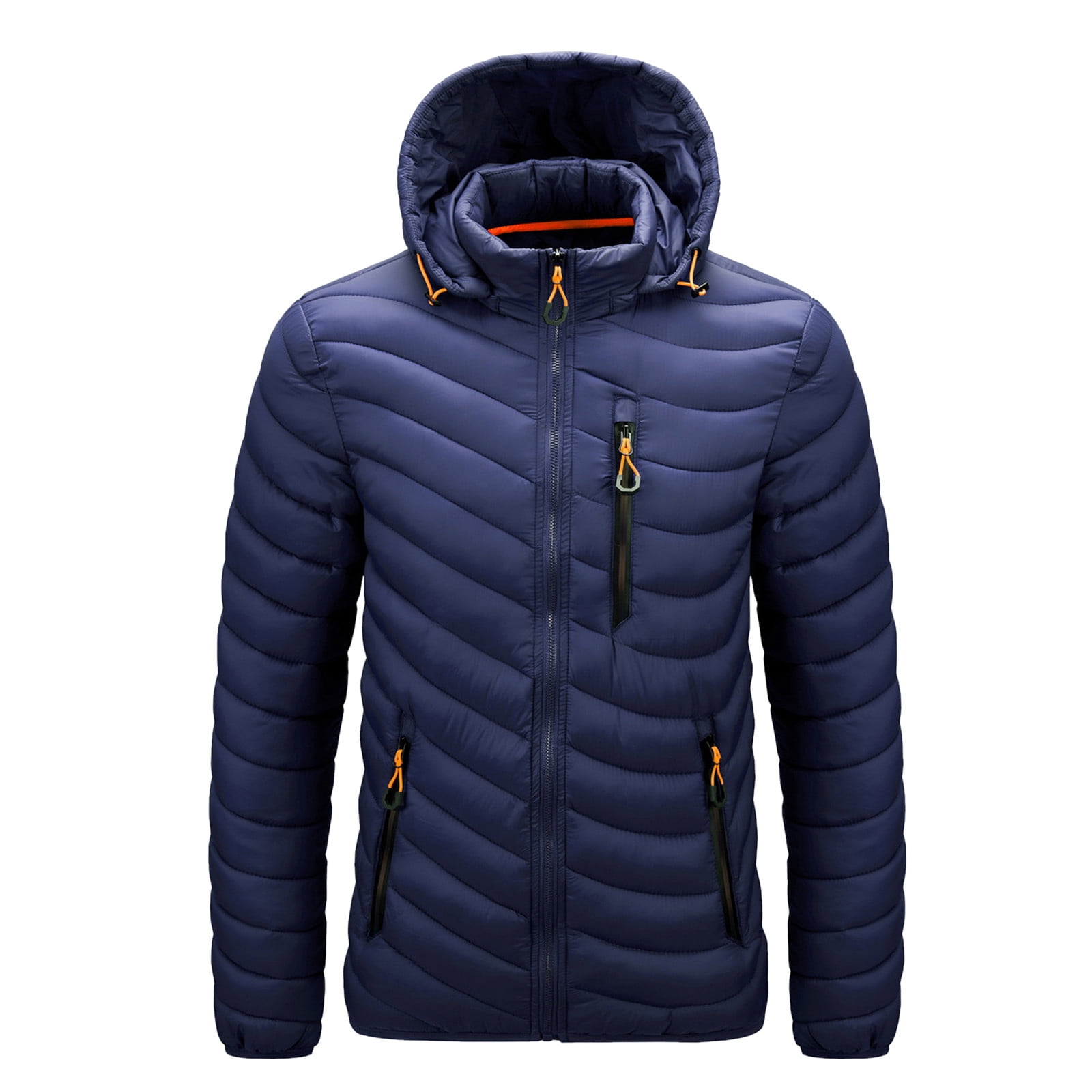 LEEy world Winter Coat Men s Full Zip Jacket Casual Stand Collar Outwear Winter Tactical Jackets Warm Coats Navy 4XL
