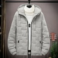 thumbnail image 1 of LEEy-world Winter Coats for Men Men's Cargo Jacket Cotton Thicken Lined Sherpa Jackets Winter Warm Collar Coats Multi Pockets A,5XL, 1 of 5
