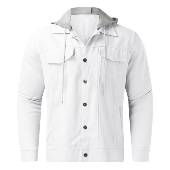 LEEy-world Winter Coats for Men Men's Outdoor Tactical Jacket Winter Full Zip Warm Polar Jackets Casual Stand Collar Windproof Coats White,XL