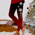 thumbnail image 1 of LEEy-world Womens Fall Fashion 2023 Women Casual Fashion Christmas Printed Sports Leggings Casual Yoga Leggings Workout Leggings Women (Wine, M), 1 of 4