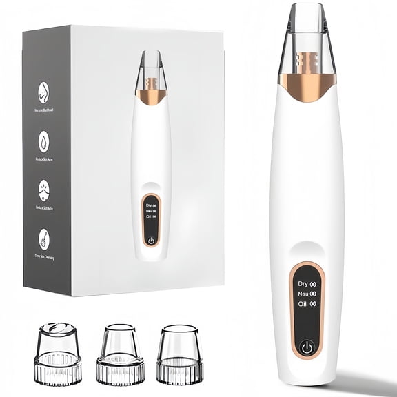 Lefinee Blackhead Remover Vacuum, Usb Rechargeable Facial Pore Cleaner with 3 Suction Levels for All Skin Types, 1 Pack