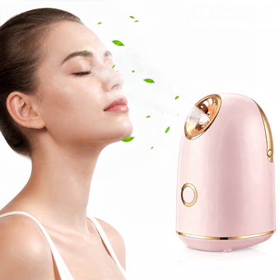 LEFINEE Facial Steamer for Face, 140ml Warm Mist Steamer, Fast Heating Skin Hydration Device with Auto shut-off, Pink