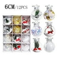 thumbnail image 1 of LEFTHIGH Home 12PCS Christmas Ball Ornaments Christmas Tree Decoration Holiday Multiple Styles Ornaments for Christmas Trees Party Ball Decoration Plastic Ball Home and Kitchen, 1 of 4