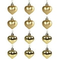 thumbnail image 1 of LEFTHIGH Home 12pcs Heart Shaped Christmas Bauble Ornaments Tree Hanging Decor Valentine's Day Wedding Anniversary PVC 6 Matte 6 Glossy Christmas Kitchen Decor, 1 of 4