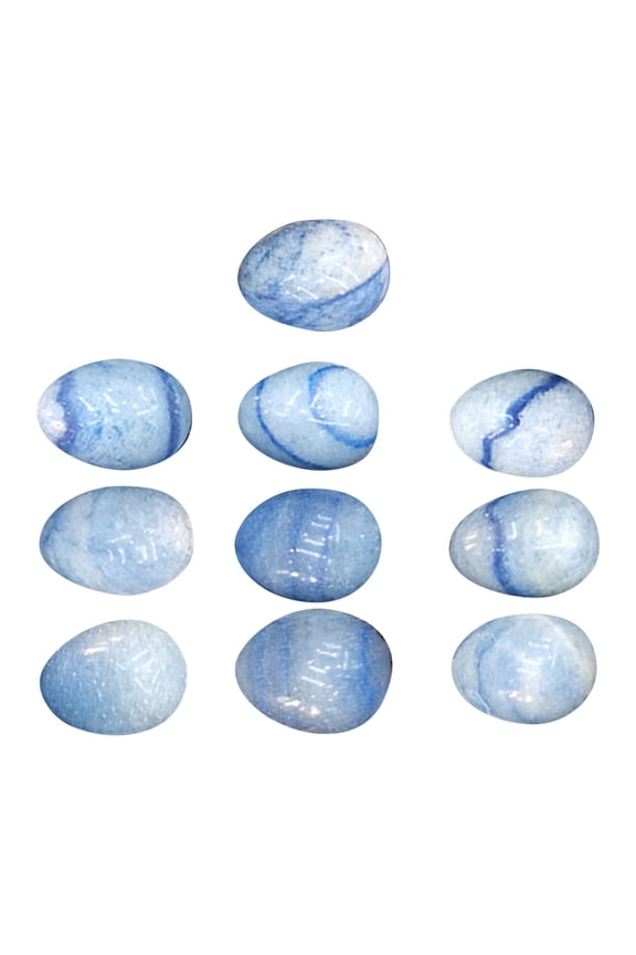 Home 20mm Crystal Mini Agate Bird Easter Eggs 10PC Natural Stone Polished Decoration for Holiday Gift Collection Home Goods