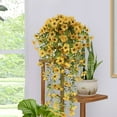 thumbnail image 1 of LEFTHIGH Home 30x10in Artificial Violet Flower Hanging Garland Silk Greenery Swag for Wall Basket Ceiling Decor 2pcs Holiday Gifts, 1 of 5