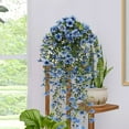 thumbnail image 1 of LEFTHIGH Home 30x10in Artificial Violet Flower Hanging Garland Silk Greenery Swag for Wall Basket Ceiling Decor 2pcs Room Decor, 1 of 5