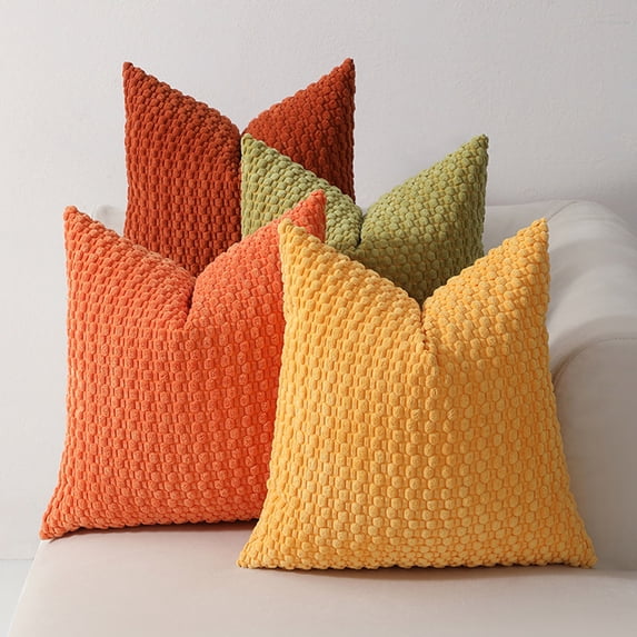 LEFTHIGH Home 4 Pack Woven Pillowcases Standard Size Soft Breathable Decorative Pillow Shams Envelope Closure 16x16 Inches Easter Decor