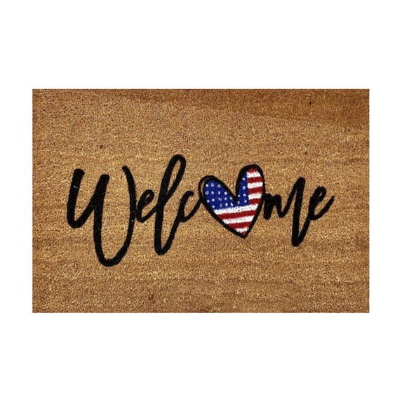 LEFTHIGH Home 4th of July Non Slip Front Door Mat Memorial Day Decorations Independence Day Welcome Mat Absorbent Floor Mat 40x60cm New Home Essentials