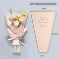 thumbnail image 1 of LEFTHIGH Home 50-Piece English Flower Sleeve Bags for Bouquet Wrapping Valentine's Day Rose Carnations Packaging Gift Bags Trapezium Design Valentines Day Decorations, 1 of 2