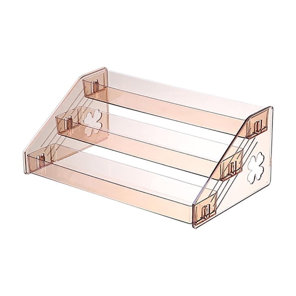 LEFTHIGH Home Acrylic Desktop Display Organizer Stand for Cosmetics Perfume Jewelry Storage Shelf for Vanity Counter Office Home Organization Clear