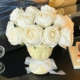 thumbnail image 1 of LEFTHIGH Home Blue Pink Purple Orange White Yellow Red Artificial Roses Cloth Flowers Home Decoration Valentine Gift 29cm Each Valentines Decor, 1 of 6
