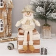 thumbnail image 1 of LEFTHIGH Home Christmas Decorations Beige Fabric Sitting Posture Suspended Legs Santa Claus Snowman Toys Ornaments Props Christmas Decor, 1 of 7