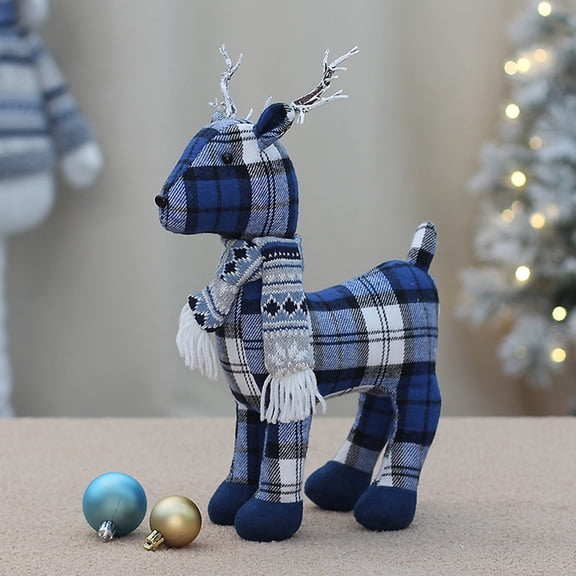 LEFTHIGH Home Christmas New Product Blue Fabric Doll Gift Bag Scene Decoration Home Decoration Articles Decoration Birthday Decorations