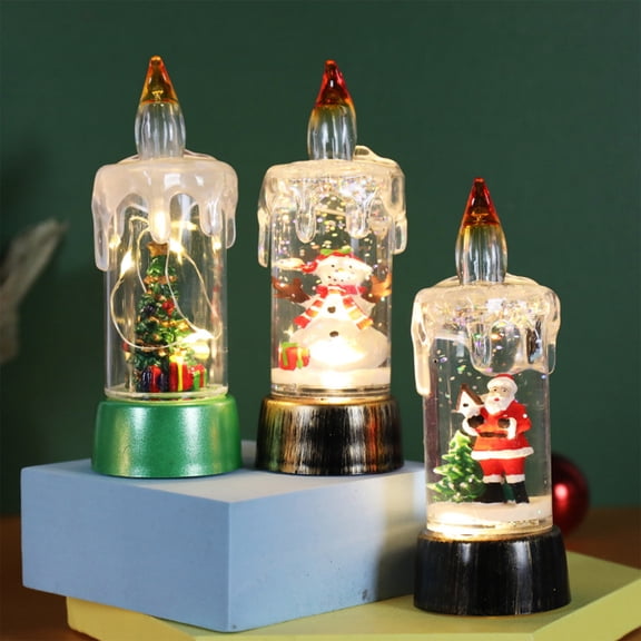 LEFTHIGH Home Christmas Resin Luminous Ornament, Small Retro Night Light with LED Bulb for Living Room Bedroom Hallway Patio Indoors Outdoors.20ml Home Decor