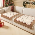 thumbnail image 1 of LEFTHIGH Home Christmas Theme Sofa Chair Cushions Red White Plush Non-Slip 17.71in Polyester Snowflake Holiday Cover Gift Sets, 1 of 6