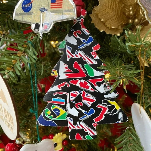 LEFTHIGH Home Christmas Tree Acrylic Ornament 1 Racing Tracks Ornaments Decor