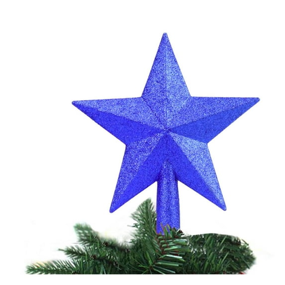 LEFTHIGH Home Christmas Tree Top Decoration Pendant Christmas Tree Top Star Christmas Tree Top Powder Five-pointed Star Home Decor