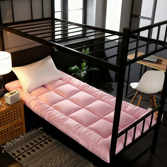 LEFTHIGH Home Class Fiber Mattress 35.4x78.7x3.9 Inch Student Bed Padded Thickened Soft Washable Sanding Polyester Black Blue Pink Home Decor