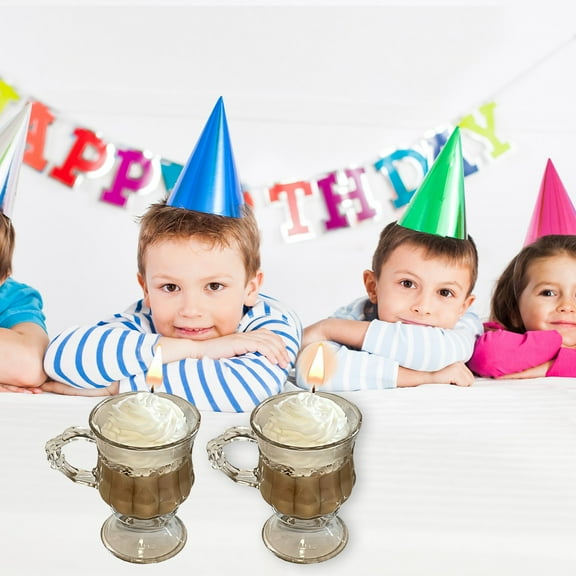 LEFTHIGH Home Coffee Scented Candle Elegant in A Cup Shaped Glass Container Made From Paraffin Wax Cozy Coffee and Milk Aroma Ideal Any Sences Christmas Decorations for Home