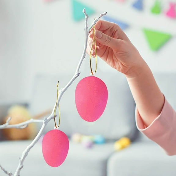 LEFTHIGH Home Colorful Simulation Plastic Eggs DIY Painted Eggshells Childrens Graffiti Eggs for Easter Crafts Party Decorations 20pcs Set Home