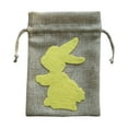 thumbnail image 1 of LEFTHIGH Home Cute Easter Drawstring Pocket Goodie Bag Gift Bag Party Decoration For Kids Imitation Linen Reusable for Candy Toys Easter Egg Hunt Home Decor, 1 of 1