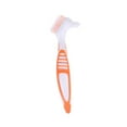thumbnail image 1 of LEFTHIGH Home Double Sided Denture Teeth Brush Easy Grip Ergonomic Handle Nylon Bristles Oral Care Cleaning Tool for False Teeth 6.3 Inches Home Decor, 1 of 4