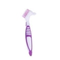 thumbnail image 1 of LEFTHIGH Home Double Sided Denture Teeth Brush Easy Grip Ergonomic Handle Nylon Bristles Oral Care Cleaning Tool for False Teeth 6.3 Inches Home Essentials, 1 of 4