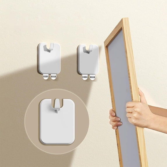 LEFTHIGH Home No Drill Wall Hanging Hook for Paintings Photos, Traceless Nail Adhesive Picture Frame Hanger, Damage Free Installation for Art Mirrors Decor