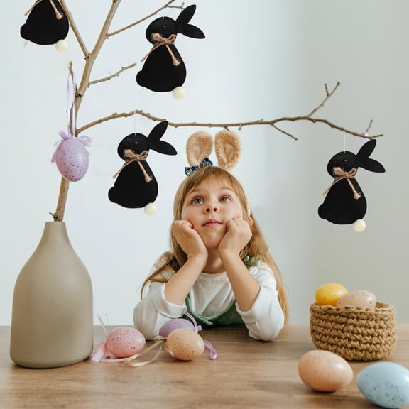 LEFTHIGH Home Easter Bunny Doll Pendant Cloth Cute Rabbit Decoration 3.9 Inch for Bedroom Living Room Kitchen Home Ornament Kitchen