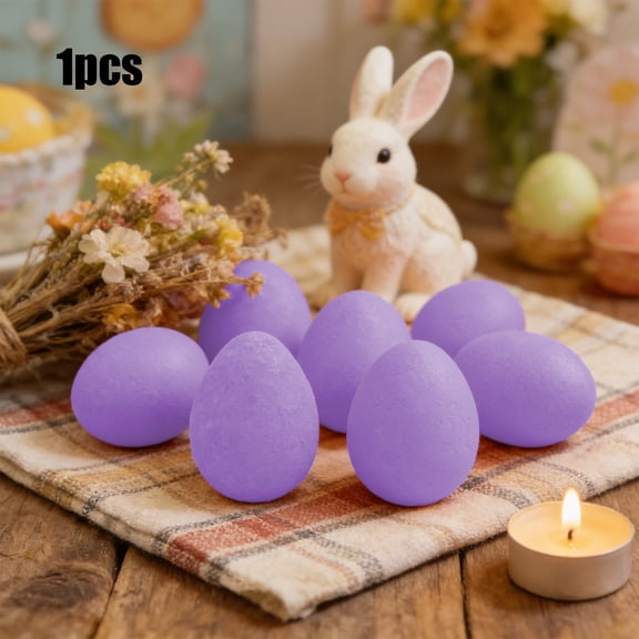 LEFTHIGH Home Easter Foam Velvet Egg Pink Green Yellow Purple Orange Blue Soft Tactile Decor Luxurious Bright Color Lightweight Shelf Wreath Entry Standalone St Patricks Day Decorations