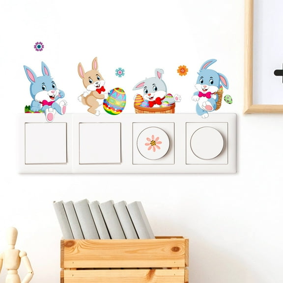 LEFTHIGH Home Easter Window Clings 9 Sheets Double Sided Printed Removable Vinyl Stickers for Kids Spring Home Office Shop Glass Door Decorations House Essentials