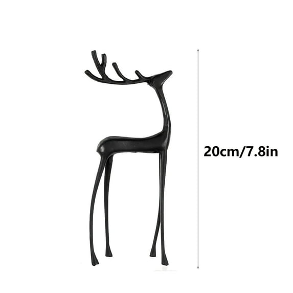 LEFTHIGH Home European-Style Imitation Plastic Deer Statue Antique Finish Weather-Resistant for Entryway Garden Porch Outdoor Decor Decor
