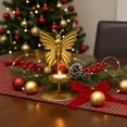 thumbnail image 1 of LEFTHIGH Home Five Wrought Iron Candlesticks Set Maple Leaf Butterfly Flower Ginkgo Leaf Designs Gold Romantic Dining Table Decor 15x9cm Christmas Kitchen Decor, 1 of 6