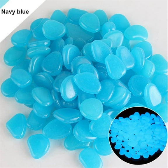 LEFTHIGH Home Glow in the Dark Rocks 7-Hour Luminous Pebbles for Garden Walkways Decorative Outdoor Landscape Stones 60-Pack House Essential