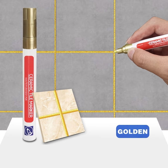 LEFTHIGH Home Grout Tile Pen Styling Marker 4ml for Bathroom Kitchen Repair Restore Color Waterproof Mold Proof Permanent White 1pc Home And Kitchen
