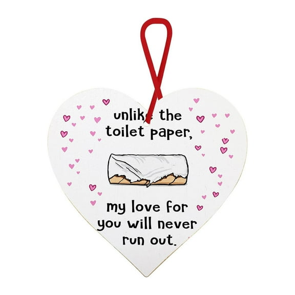 LEFTHIGH Home Heart Shaped Ceramic Valentines Day Decoration Pendant Personalized Ornament for Tree Gift Memorable Year Humor Holiday Gift