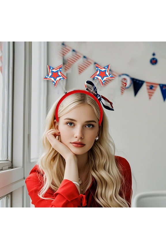 Home Independence Day Hair Bands Party Color Striped Headbands Flag Headband Cozy Cute Versatile Gift Family Gathering Festival House Essential