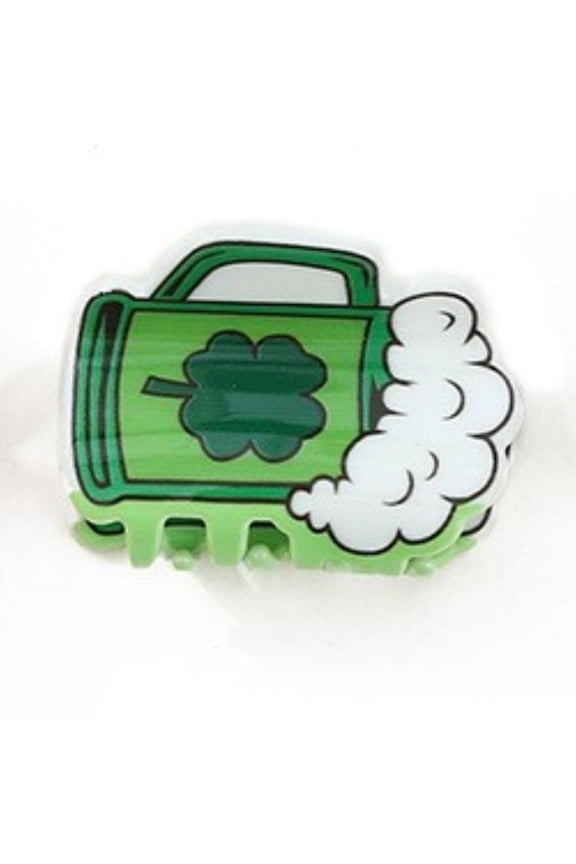 Home Irish St. Patricks Day Party Hair Accessory Green Shamrocks Hat Beer Sharks Clip for Parades School Events Themed Parties Home