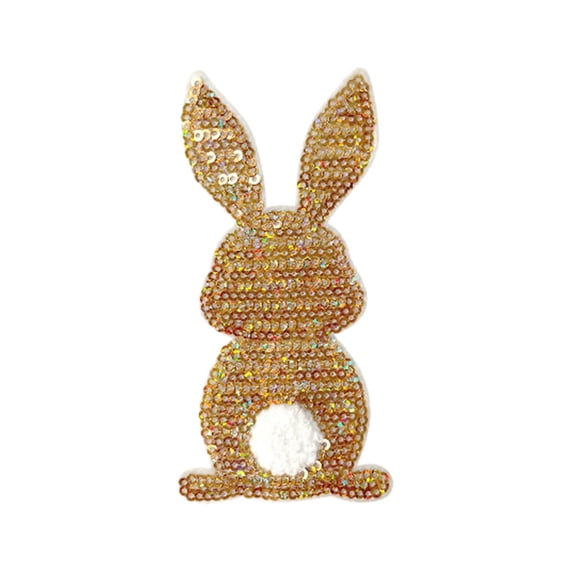 LEFTHIGH Home Iron On Glitter Sequin Sweatshirt Side Bow Embroidered Patch Cute Applique Sew Fabric Patches DIY Decorative for Clothing Bags Kitchen