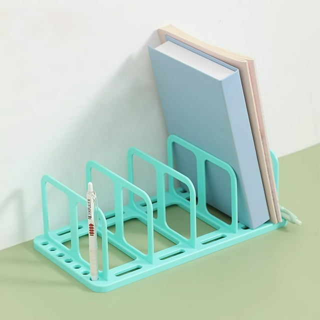 LEFTHIGH Home Large Book Stand Book Support Student Desktop Shelf Organizer Plastic Book Rack for Study Desk Library Storage Display Holder Decorations