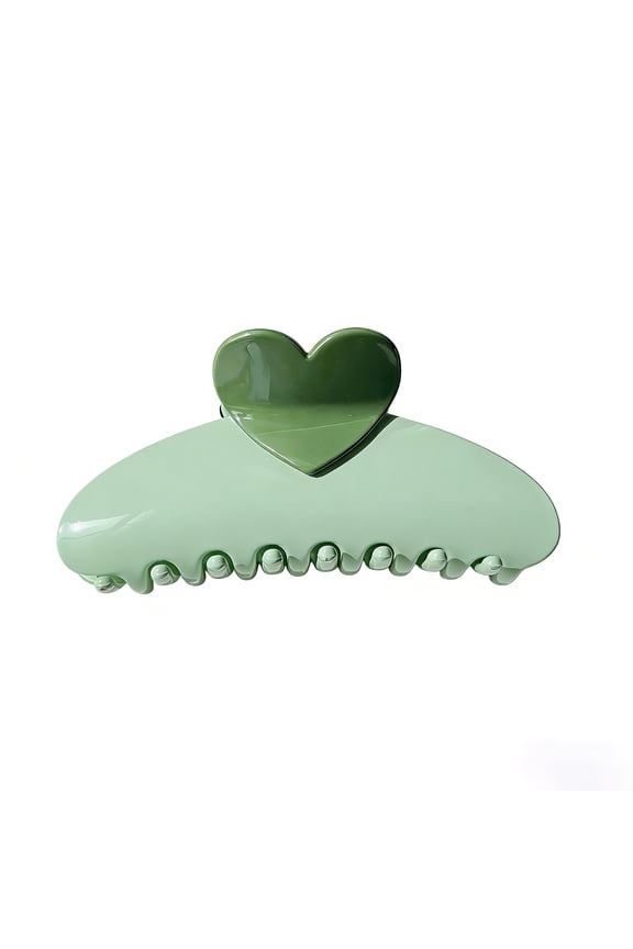 Home Large Heart Hair Claw Clip 5.1in Plastic Jaw Clip for Thick Hair Cute Korean Style Hair Accessory for Women Girls Strong Hold Daily Use Home Essentials