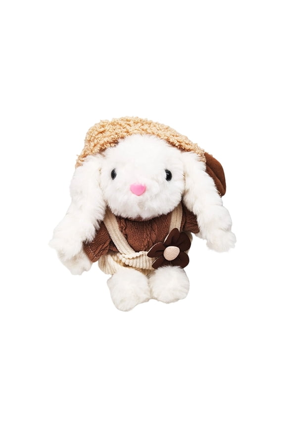 Home Long Eared Bunny Keychain Pendant for Girls Bags Accessories Soft Plush Toy Keyring with Skirt Cute Gift for Kids Friends Special Occasion Home Decor