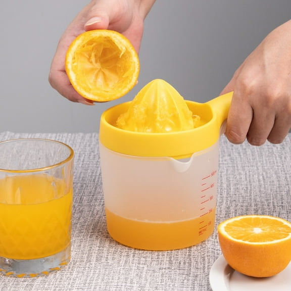 LEFTHIGH Home Manual Lemon Juicer Squeezer with Strainer Cup Measurement Scale Hand Press Citrus Fruit Juice Extractor Kitchen Tool for Orange Lime Home and Kitchen